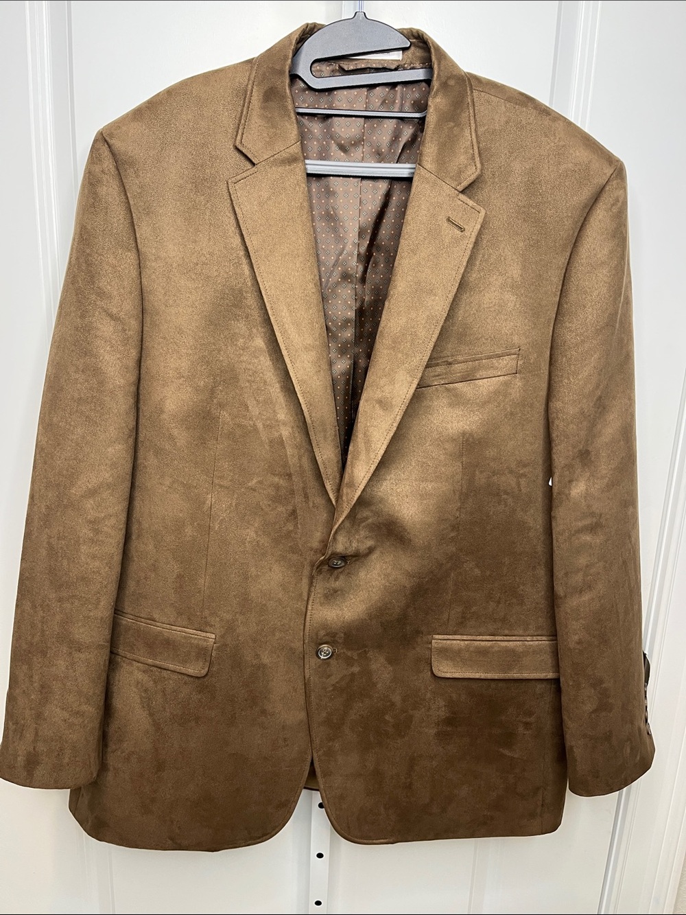 Chaps Men's Suede-Look Brown Sport Coat 48R